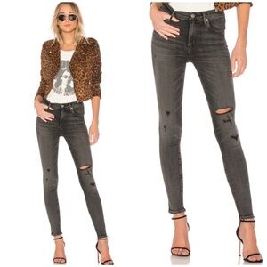 Agolde Sophie Distressed Skinny Jeans in Silence Black